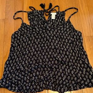 Vintage Forever 21 Black and White Patterned Camisole